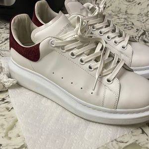 White and burgundy Alexander McQueen's